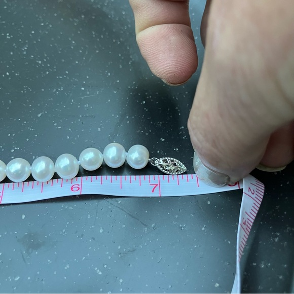 SET- 14K White Gold Cultured Freshwater Pearl Necklace and Bracelet. NWOT. - Picture 16 of 16